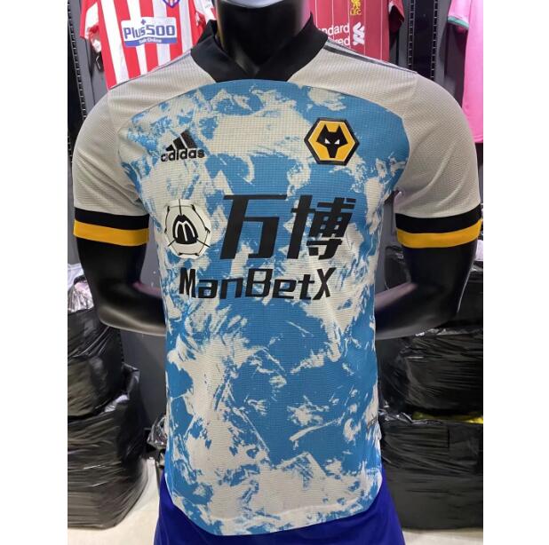 Wolverhampton Wanderers Away Kit Soccer Jersey Player Version 2020/21